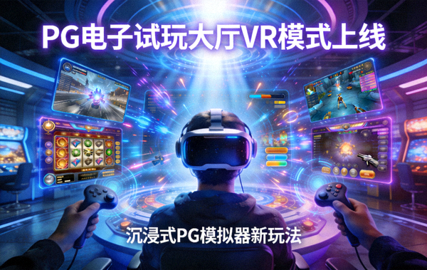 PG电子试玩大厅VR模式上线新闻配图，展示沉浸式PG模拟器新玩法的视觉效果