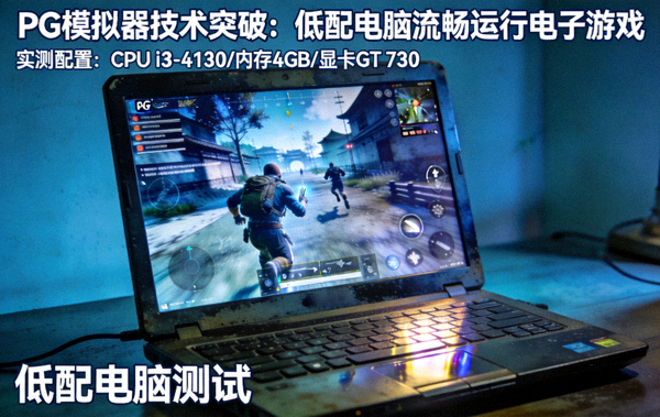 PG模拟器技术突破新闻配图，低配电脑流畅运行PG电子游戏的演示画面